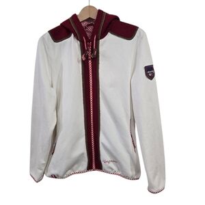 Almgwand White Red Wool Ski Jacket